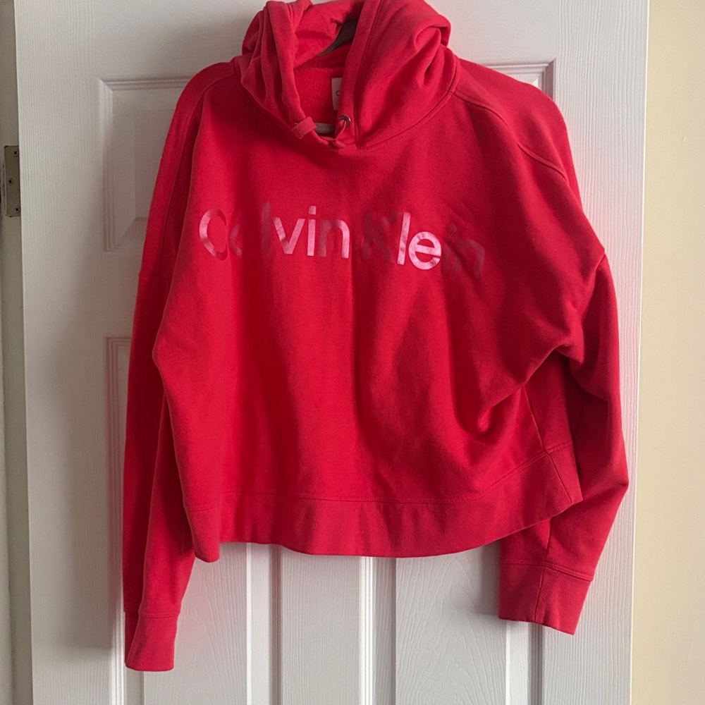 Calvin Klein Women's Bright Hot Pink Hoodie